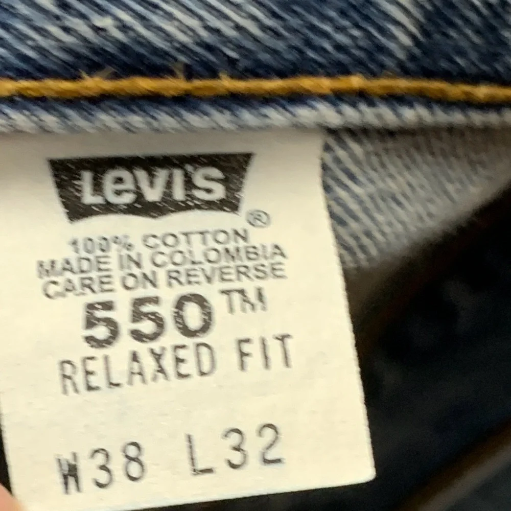 Levis Jeans Men Size 38 x 32 550 Relaxed Fit Vintage Y2K 2000 Cotton Pants Light